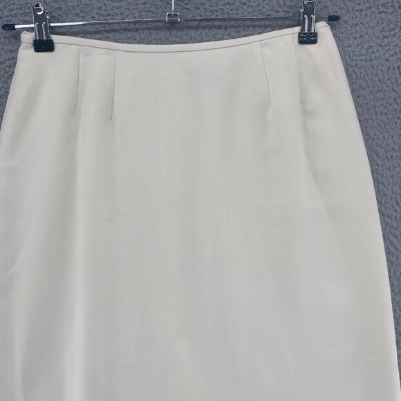Le Suit Skirt Womens 8 Ivory Straight Pencil Knee Length Office Career Everyday - Picture 2 of 9